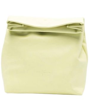 Cortana Delhi Large Leather Clutch - Gelb