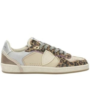 Philippe Model Schoenen ,Veelkleurig ,Leer Pgal Sneakers - Grijs