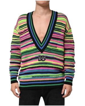 Dolce & Gabbana V-Neck Knitwear - Rouge