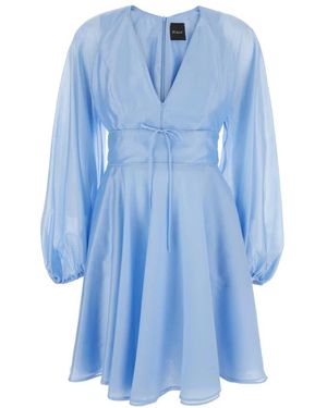 Plain Units Short Dresses - Blu