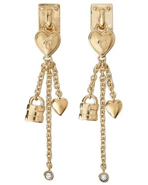 Chloé Accessoires ,Geel ,Mini Paddington Oorbellen - Metallic