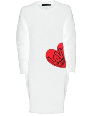 Love Moschino Knitted Dresses - Bianco