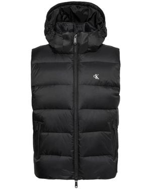Calvin Klein Gevoerd Donsvest Met Capuchon - Zwart