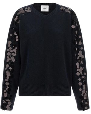 Nude V-Neck Knitwear - Black