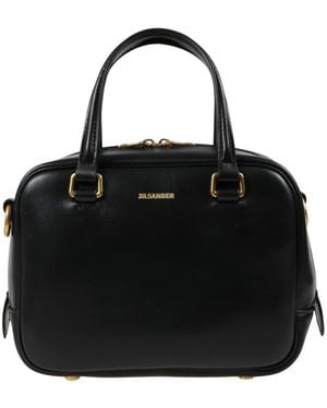 Jil Sander Tassen ,Zwart ,Leer Vision Piccola