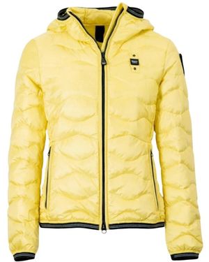 Blauer Jassen ,Geel ,Leer Camelia Down Jacket