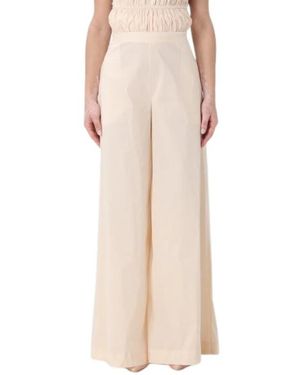 Liviana Conti Wide Trousers - Natural