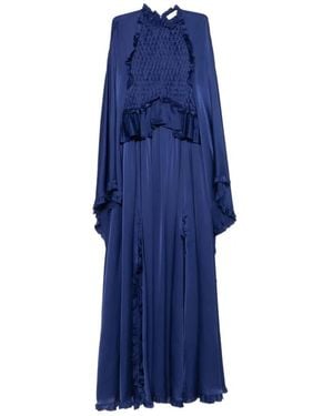 Zimmermann Hypnotic Smocked Flutter Dress - Blue