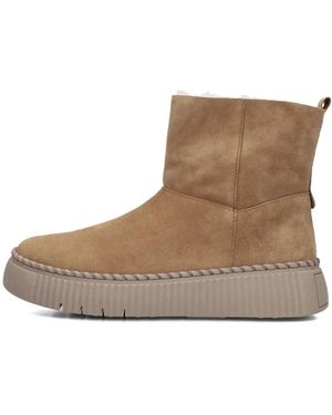Gabor Schoenen ,Bruin ,Wol Stijlvolle Camel Enkellaarzen