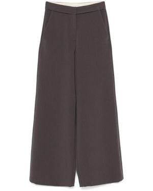 Alysi Wide Trousers - Marrón
