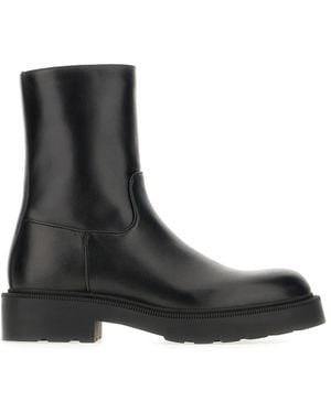 The Row Schoenen ,Zwart ,Leer Nobilis Tr Zwarte Leren Boot