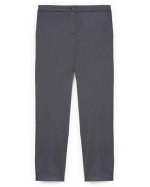 FIORELLA RUBINO Slim-Fit Trousers - Grigio