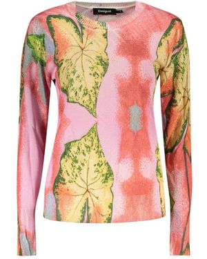 Desigual Round-Neck Knitwear - Pink