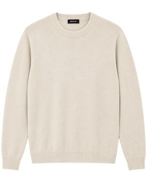 Replay Pullover Mit Rundhalsausschnitt - Weiß
