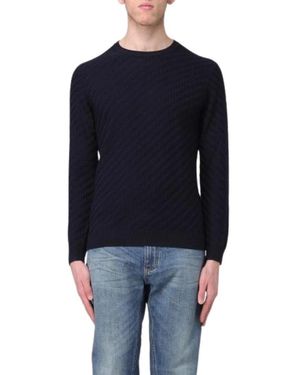 Emporio Armani Round-Neck Knitwear - Blue