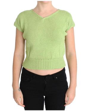 Pink Memories V-Neck Knitwear - Green
