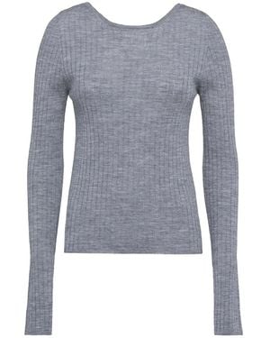 Tela Truien & Vesten ,Grijs ,Ronde Hals Knitwear - Blauw