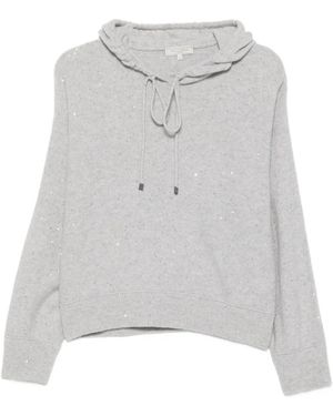 Antonelli Hoodie Met Pailletten En Trekkoord - Grijs