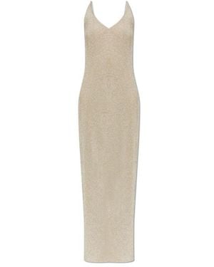 Gestuz Kleedjes ,Geel ,Polyester Silvi Singlet Dress - Wit
