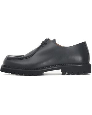 SELECTED Schwarze Flache Schuhe Moc-Toe Vielseitiges Leder