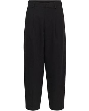Kaffe Cropped Trousers - Nero