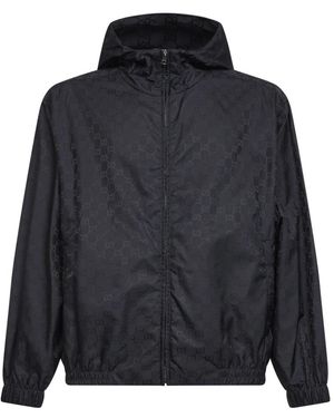 Gucci Gg Nylon Zip Jacket - Zwart
