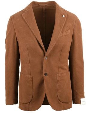 L.B.M. 1911 Giacca Effetto Suede - Bruin