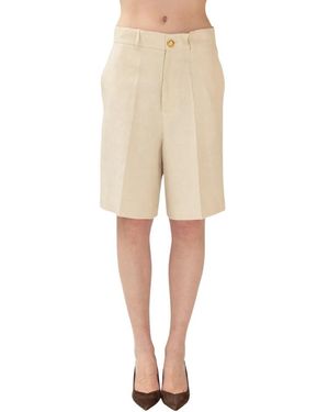P.A.R.O.S.H. P.A.R.O..H. ,Korte Broeken ,Linnen Bermuda Shorts - Naturel