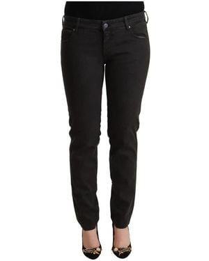 Ermanno Scervino Black low waist skinny denim cotton jeans - Negro
