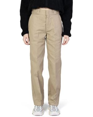 Dickies Beige Cotton Casual Trousers - Natural