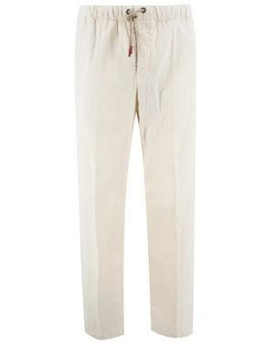 Kiton Straight Trousers - Natural