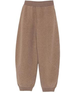 Max Mara Broeken ,Wol Mxscesto Joggingbroek - Bruin