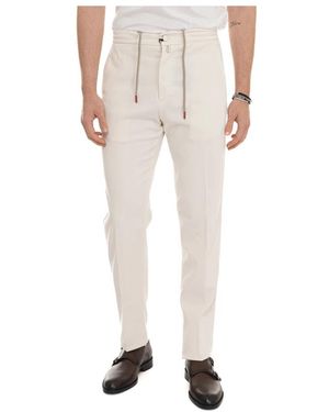 Kiton Slim-Fit Trousers - Natural