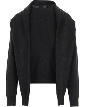 arch4 Truien & Vesten ,Grijs ,Kasjmier Cashmere Wrap Sweater - Zwart