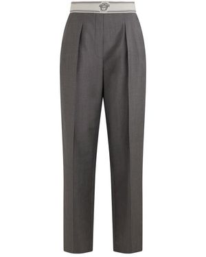 Versace Broeken ,Grijs ,Wol Wollen-Mohair Broek