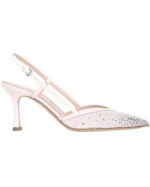 Ninalilou Schoenen ,Wit ,Leer Décolleté Met Puntneus