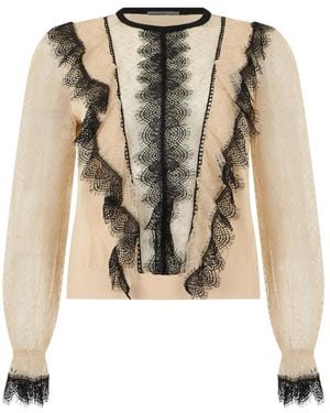 Alberta Ferretti Overhemden ,Elegant Top - Naturel