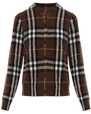 Burberry Truien & Vesten ,Bruin ,Kasjmier Clara Cashmere Cardigan - Zwart