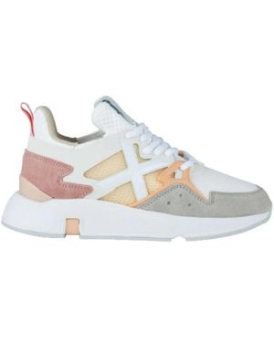 Munich Schoenen ,Wit ,Casual En Sportieve Damessneakers - Blauw
