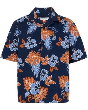 Maison Kitsuné Short Sleeve Shirts - Blue