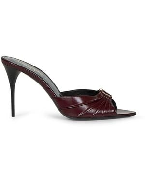 Saint Laurent Heeled Mules - Bruin