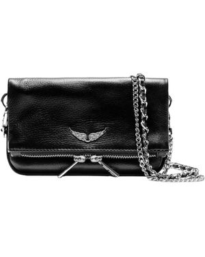 Zadig & Voltaire Iconica rock nano borsa in pelle nera - Nero