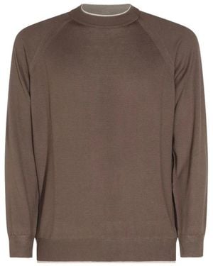 Eleventy Round-Neck Knitwear - Marrone