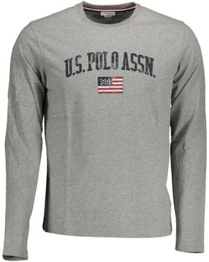 U.S. POLO ASSN. Graues Baumwoll Herren T-Shirt