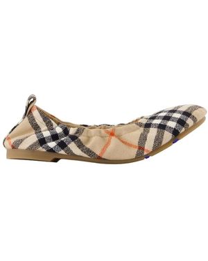 Burberry Wollen Baby Ballerina's - Naturel