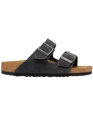 Birkenstock Schoenen ,Grijs ,Slippers - Zwart