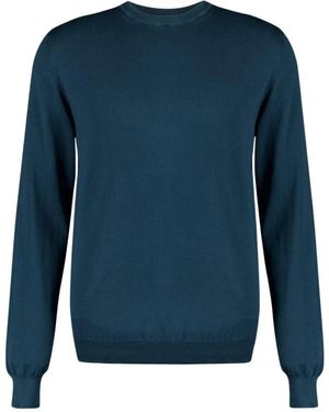 Boglioli Klassieke Blauwe Katoenen Crew Neck Sweatshirt