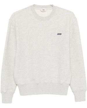 Autry Sweatshirt Mit Gesticktem Logo - Weiß