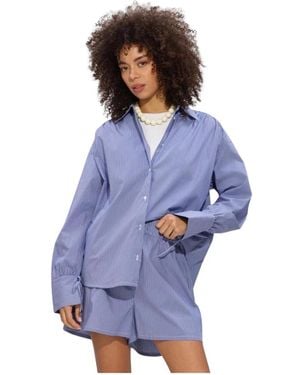 Notre-v Overhemden ,Blauw ,Nv-Hermelien Blouse