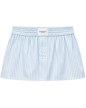 Alexander Wang Mini Boxer Skort Met Middelhoge Taille - Blauw